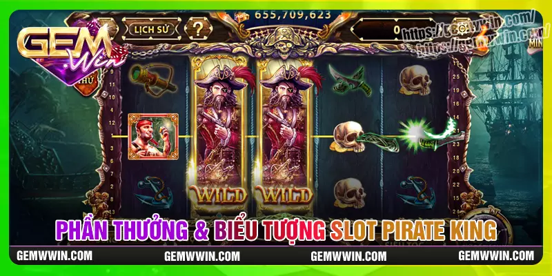 Phần thưởng & biểu tượng trong slot Pirate King